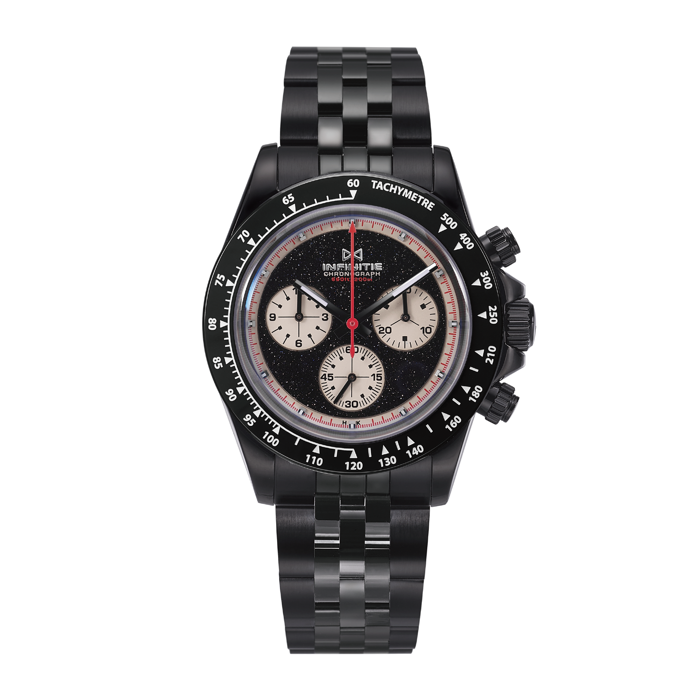 INFINITIE - D3 Velocity- PVD Black - Aventurine Dial